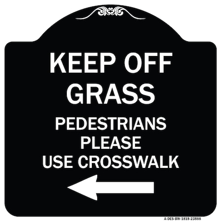 Signmission Lawn Boss Stake Kit Heavy-Gauge Aluminum Architectural Sign, 18" x 18", BW-1818-23888 A-DES-BW-1818-23888